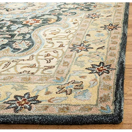 Grey Safavieh Heritage Collection HG865A Handmade Traditional Oriental Premium Wool Area Rug Beige 8' x 10' 